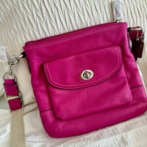 Coach Fuchsia Leather Crossbody Bag